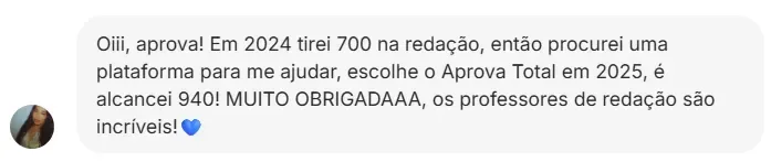 Depoimento de aluno: 700 → 940